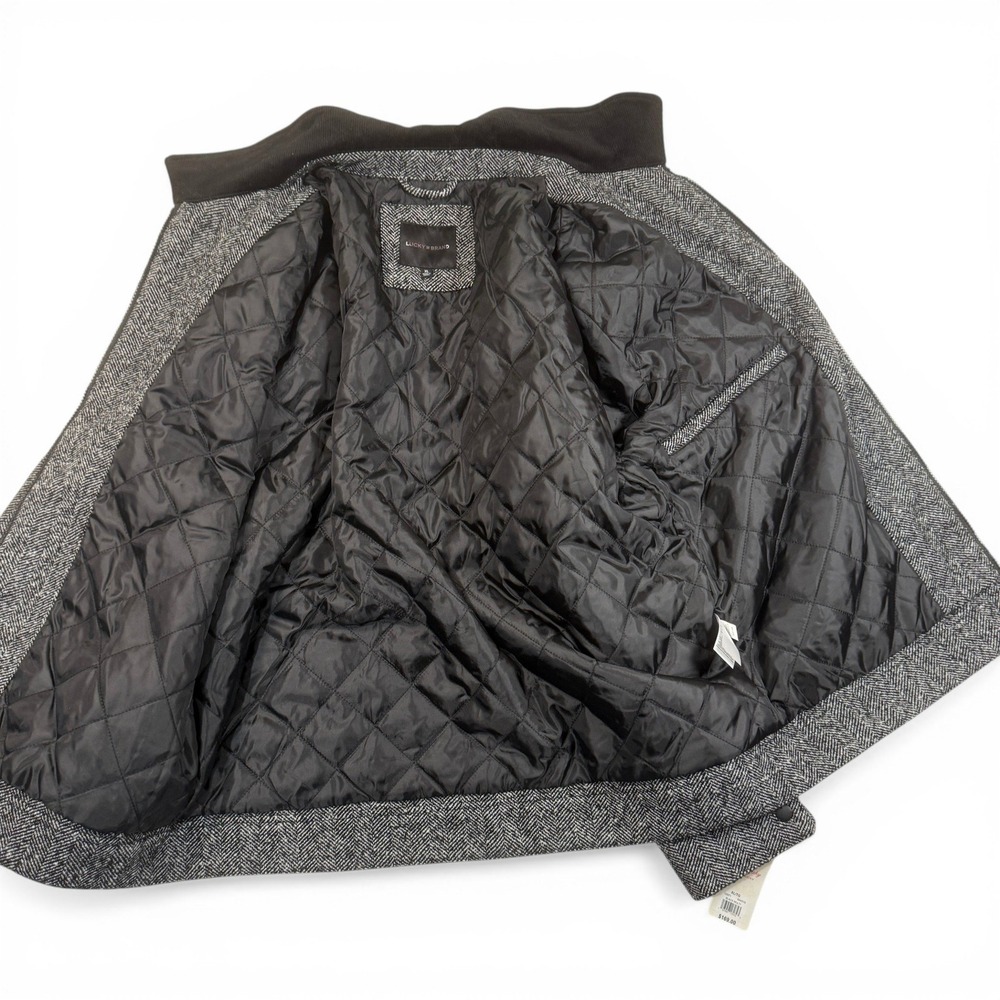 Lucky Brand Jasper Chevron Jacket Men XL Herringbone Black Corduroy Collar NWT - Picture 3 of 16
